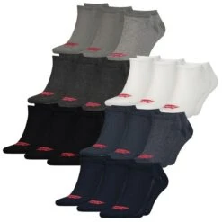 Levis Unisex Sneaker Sportsocken Low Cut Batwing Logo 6er 9er 12er Multipack