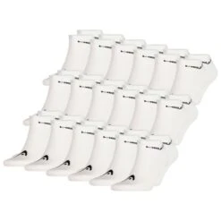 HEAD Unisex Sneaker Sportsocken 18er Pack -Zoe Bekleidungsgeschäft 47077 41504 Weiss 18er 2