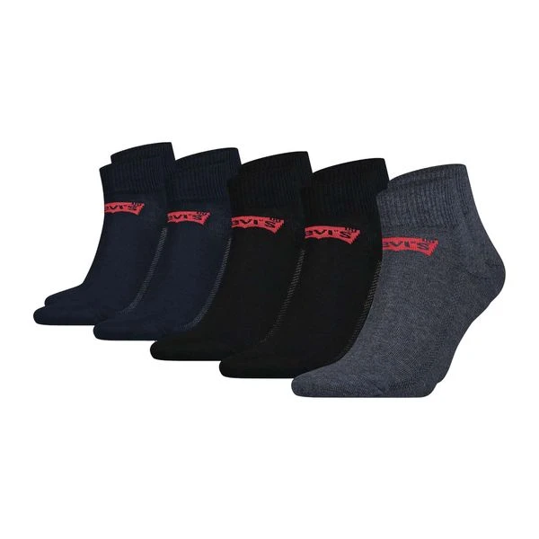 Levis Unisex Quarter Sportsocken MID CUT BATWING LOGO ECOM 5er Pack 7 Levis Unisex Quarter Sportsocken MID CUT BATWING LOGO ECOM 5er Pack – Bild 5