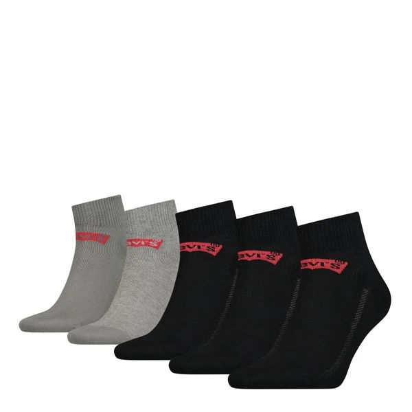 Levis Unisex Quarter Sportsocken MID CUT BATWING LOGO ECOM 5er Pack 5 Levis Unisex Quarter Sportsocken MID CUT BATWING LOGO ECOM 5er Pack – Bild 3