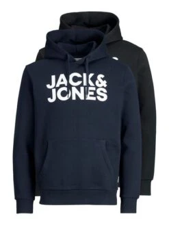 Jack &amp; Jones Herren Hoodie Kapuzenpullover JJECORP LOGO- 2er Pack - Regular Fit -Zoe Bekleidungsgeschäft 47677 jj 3644567 front 1