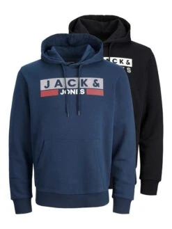 Jack &amp; Jones Herren Hoodie Kapuzenpullover JJECORP LOGO- 2er Pack - Regular Fit -Zoe Bekleidungsgeschäft 47677 jj 4191576 front