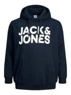 Jack &amp; Jones Herren Hoodie Kapuzenpullover JJECORP LOGO - Regular Fit Plussize -Zoe Bekleidungsgeschäft 47687 NEW 47687 jj 3663034 front