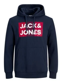 Jack &amp; Jones Herren Hoodie Kapuzenpullover JJECORP LOGO - Regular Fit Plussize
