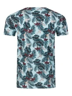 Riverso Herren Rundhals T-Shirt RIVBill Regular Fit -Zoe Bekleidungsgeschäft 48473 02 RIVBill H12021R22449AJD flowers skyride blue Rueck
