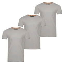 Riverso Herren Basic T-Shirt RIVLenny Regular Fit 3er Pack -Zoe Bekleidungsgeschäft 48661 01 RIVLenny Multipack 4 3XGREY