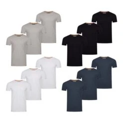 Riverso Herren Basic T-Shirt RIVLenny Regular Fit 3er Pack