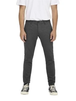 Only & Sons Herren Chino Hose ONSMARK 2911 - Slim Fit - Schwarz